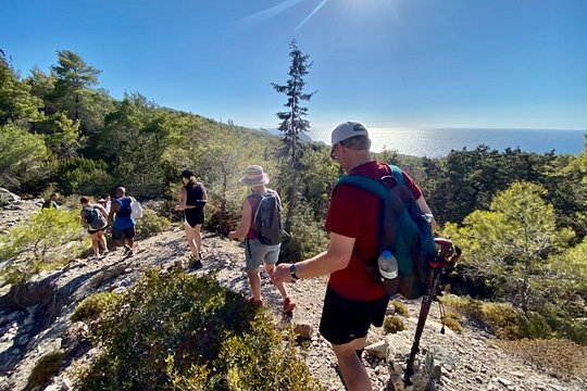 Small Group Hiking Sunset in Monolithos — photograph 3