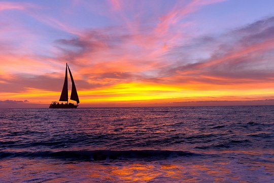 Sunset on sailboat in Cabo de Gata — foto 2