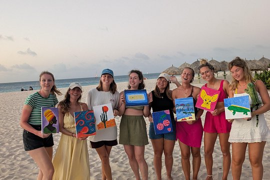 Sip and Paint Aruba Sunset Creative Experience — billede 3