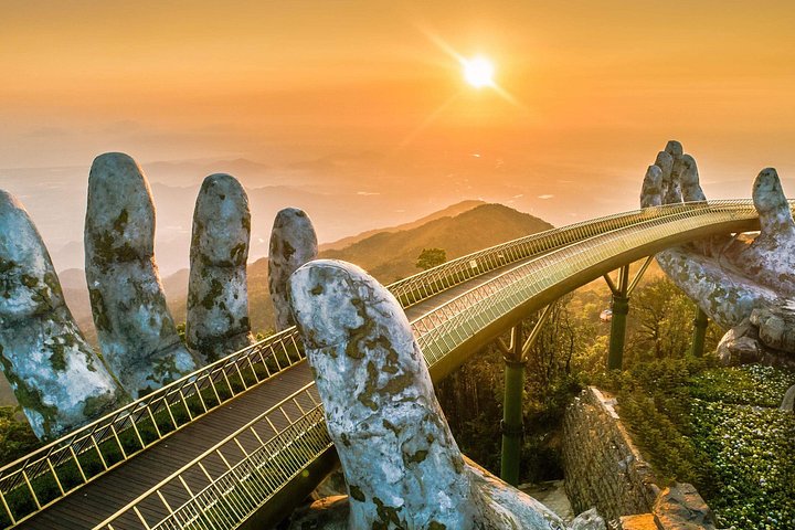 Hue to Hoi An via Golden Bridge & Marble Mountain (or Vice Versa)