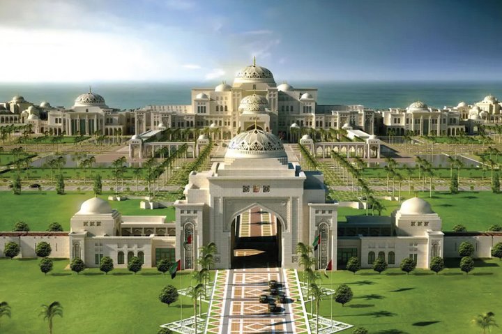 Abu Dhabi Mosque with Qasr Watn and Lunch at Emirates Palace