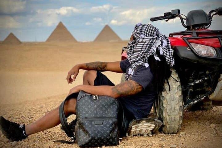 Quad Bike ATV Around Giza Pyramids Desert(Sunset adventure)