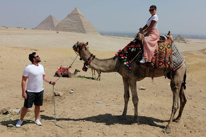 Giza pyramids and Cairo tour from Luxor hotel by plane