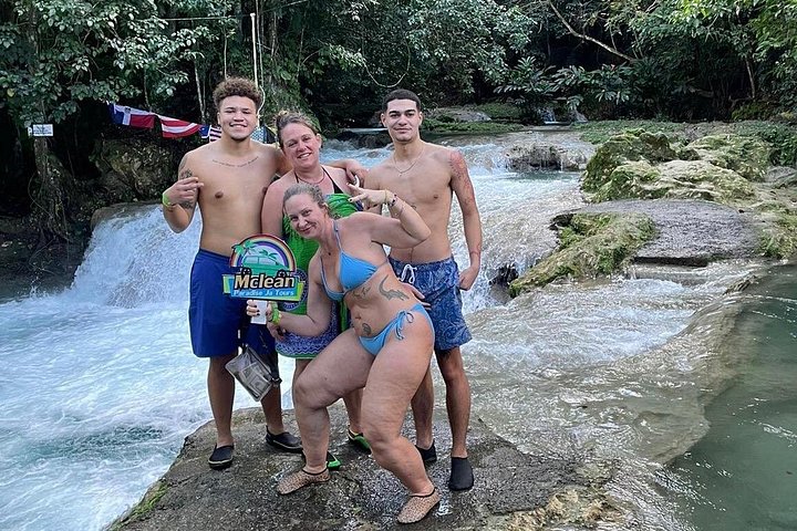 Blue Hole Waterfall and Bamboo River Rafting Ocho Rios Jamaica