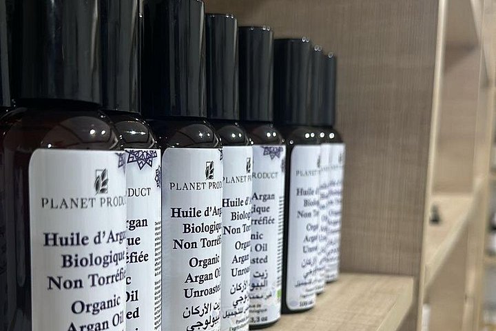 Guided tour of Argan Oil production factory for organic cosmetics