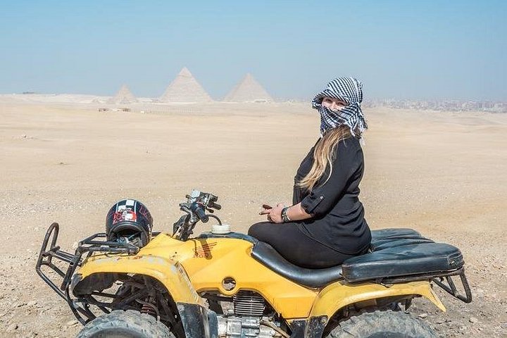 Private ATV Quad Bike adventure at Giza Pyramids with sunset