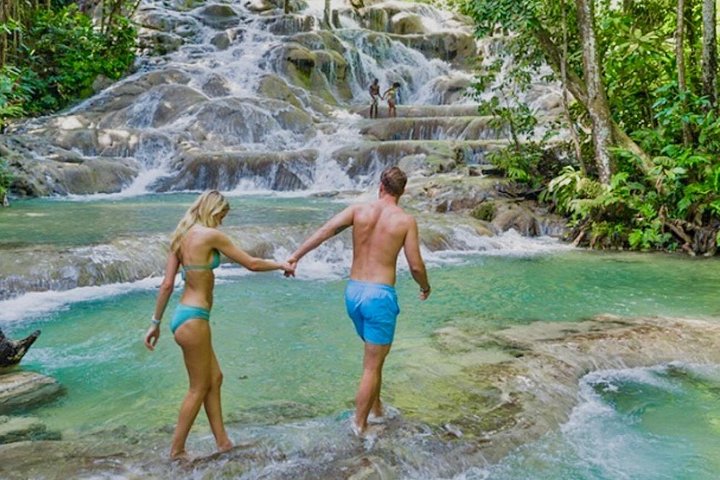 Dunn's River Falls , Bamboo Rafting & ATV Ride from Montego Bay
