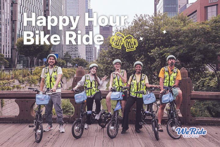 Excursão de bicicleta elétrica e comida e bebidas "Happy Hour"