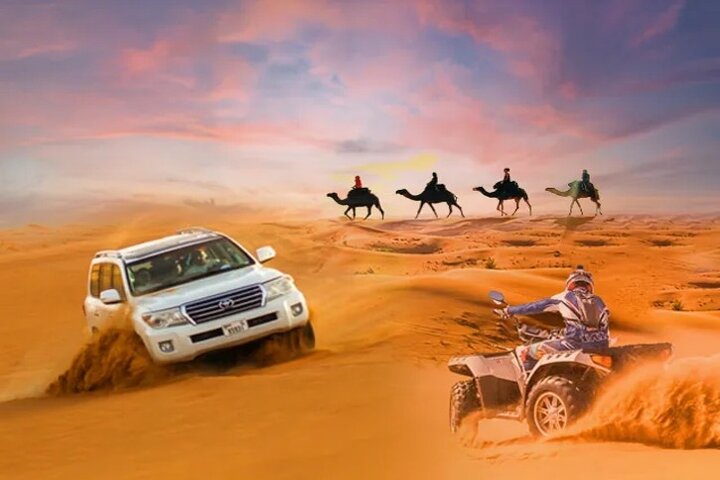 Desert Safari with Camel Riding and BBQ Dinner