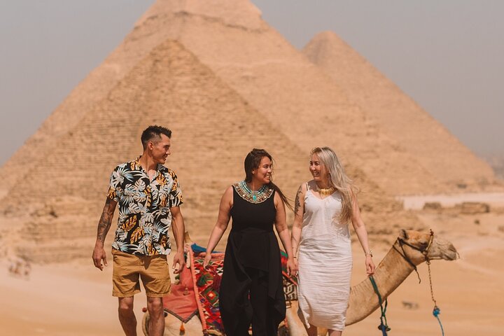 Giza Pyramids ,Egyptian Museum Camel Ride and Lunch With Private Tour