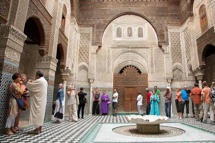 Fes: Bou Inania Madrasa, Museum, Tannery, Souks & Medina Tour