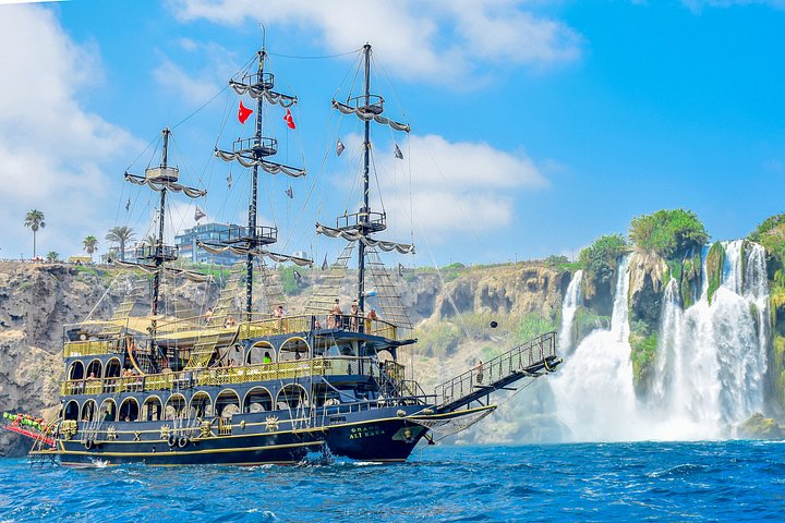 Antalya Pirate Boat at Düden Waterfall With Lunch and Soft Drinks