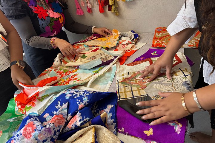 Real Kimono Craft Art Workshop in Yanaka Tokyo
