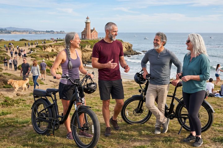 Private Santa Cruz Coast and Harbor E Bike Tour